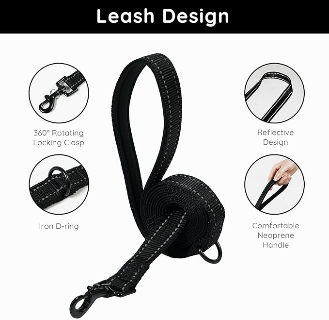 BELLA & PAL Step in Vest Harness for Small and Medium Dogs, No Pull Small Dog Harness with Leash Set, Comfortable Air Mesh Dog Vest Harness with Reflective Strip (Deep Black, S)