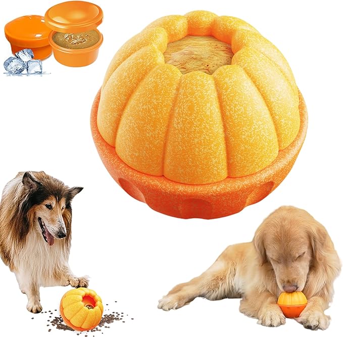 Frozen Treat Dog Toy for Aggressive Chewers, Fillable Dog Toys to Freeze | Frozen Treat Holder with Mold for Medium Large Dogs | Easy to Clean