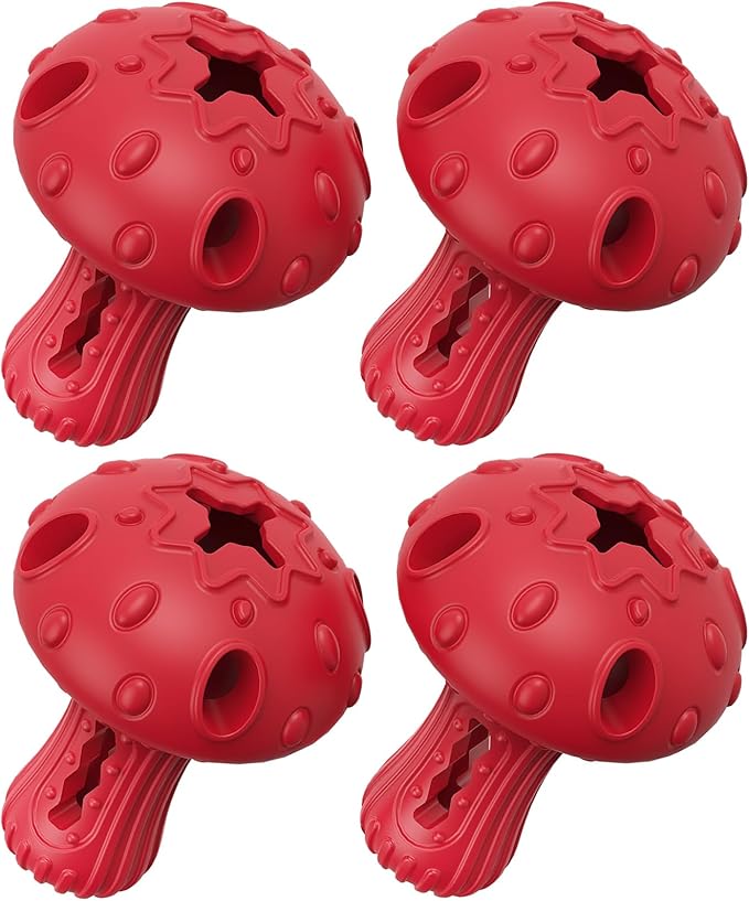 Dog Chew Toys for Aggressive Chewers, Rubber Treat Dispensing Stimulation Toy to Keep Them Busy, Durable Interactive Enrichment Puzzle Toy for Medium Large Breed Dogs
