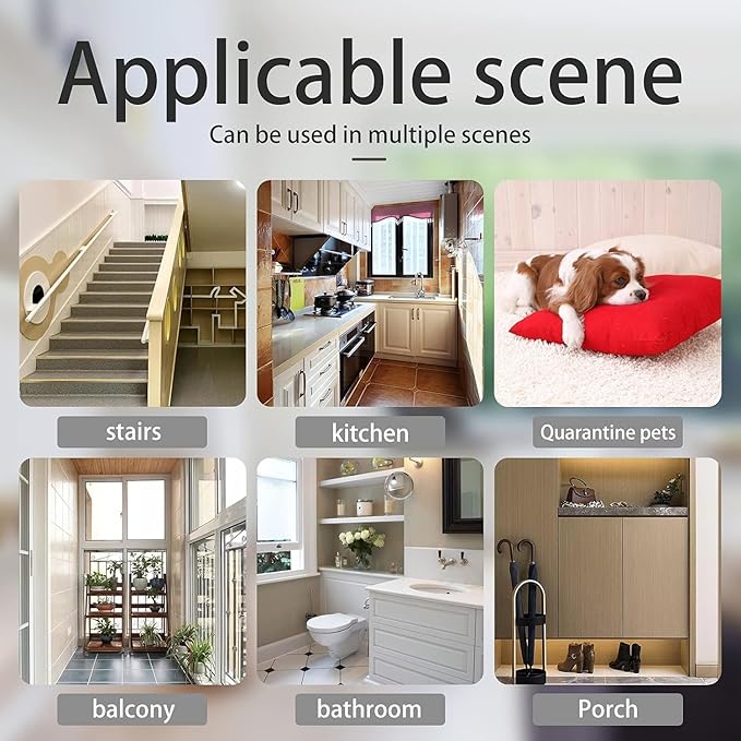 Baby Gate for Stairs 29.13"-33.86" Wide Dog Gates for Doorways Pressure Mounted Pet Gate Walk Through Metal Child Indoor Safety Gates No Drilling (Black, 29.13"-33.86"/74-86CM)