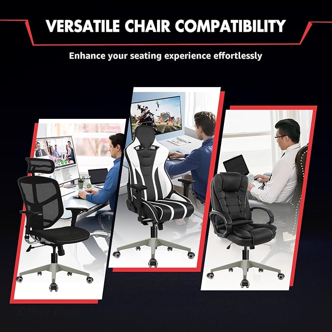 Sytopia 28" Office Chair Base Replacement with Wheels, Set of 5, 2600 lbs Heavy Duty Desk Chair Base, Smooth & Quiet Casters, Grey