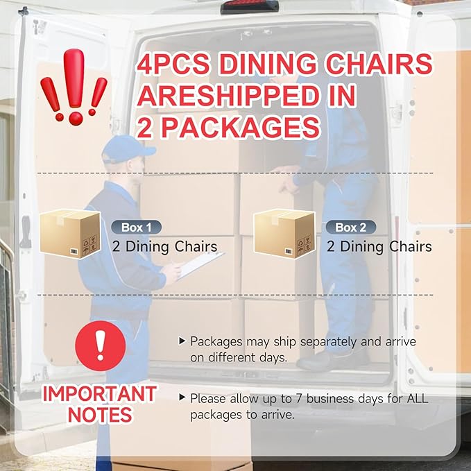 Modern Dining Chairs Set of 4, Faux Leather Upholstered Kitchen Chairs with Curved Back and Metal Legs, Mid Century Chairs for Dining Room, Kitchen, or Café (Brown)