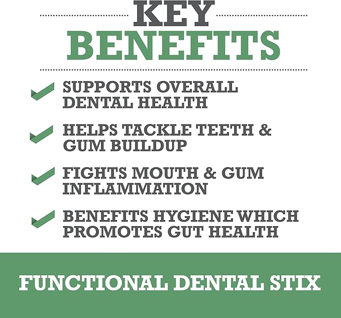 WINPRO Pet Functional Dental Stix for Dogs, 16 Sticks, Plasma Powered Dental Dog Chew Sticks That Promotes Gum and Peridontal Health