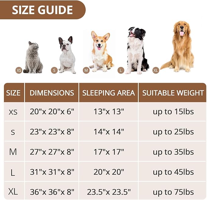 JOLLYVOGUE Calming Dog & Cat Bed for Small Dogs, Anti-Anxiety Donut Cuddler Cozy Soft Round Bed with Anti-Slip Bottom, Fluffy Faux Fur Plush Cushion Beds for Small Medium Dogs, 23"/Smoke Black