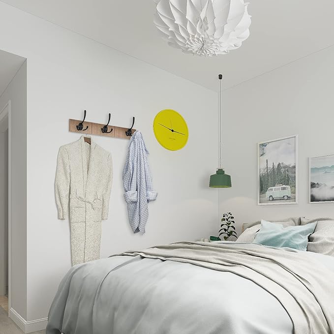 IBosins 18 Pack Big Heavy Duty Three Prongs Coat Hooks Wall Mounted with 36 Screws Retro Double Utility Rustic Hooks for Thick Coat, Big Heavy Bag