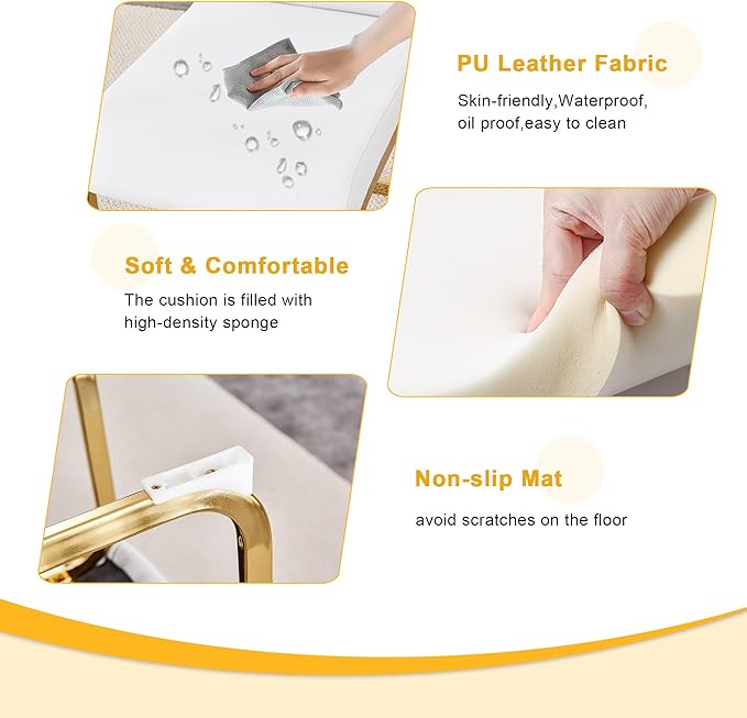 Round Dining Table Set for 4,36" Glass Dining Table Set for 4 with Stainless Steel Leg,Small Kitchen Table Set for 4 with Cushion Chairs,5 Piece Dining Table Sets Space Saving