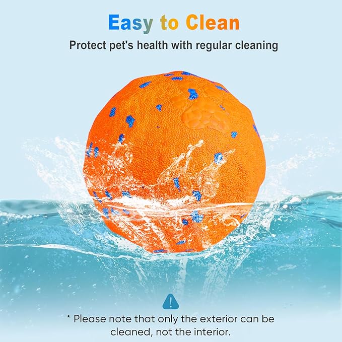 Interactive Dog Toys Ball, Automatic Moving, Bouncing Chew Toys, E-TPU Material, Suitable for Large and Medium-Sized Dogs, Used for Boredom Relief and Daily Training, USB Rechargeable (Orange-1)