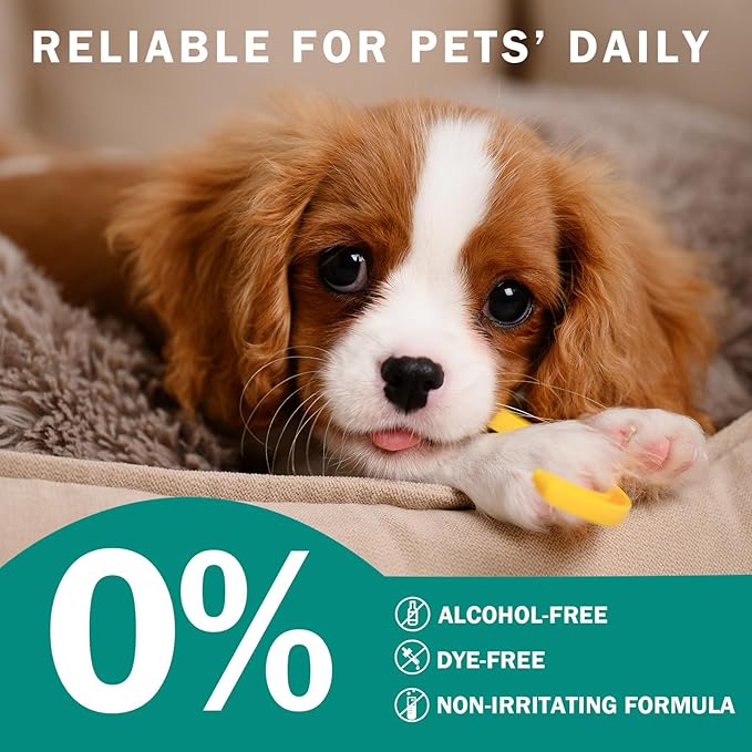 Portable Dog Ear Cleaner Wipes Grooming Kit Care for Dogs & Cats Pet Ear Relief Gently Remove Ear Wax Debris and Smelly 20 Pcs Unscented