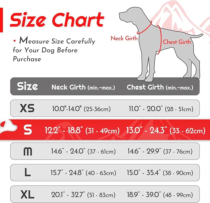 Eagloo Dog Harness for Small Dogs, No Pull Adjustable Service Vest with Control Handle,Red, S