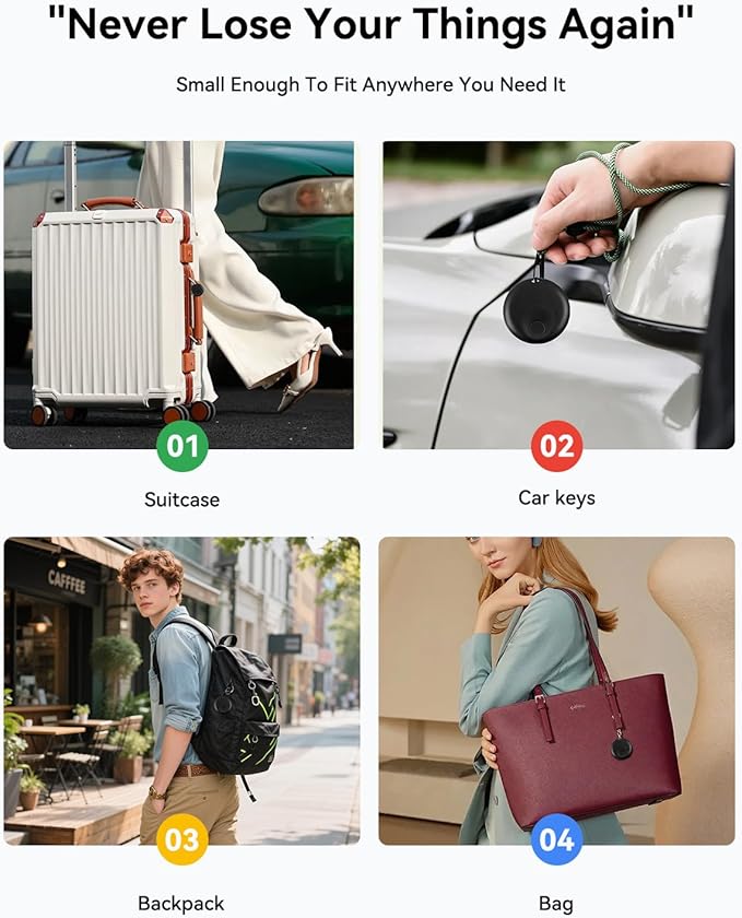 Android Tracker Tags, Google Bluetooth Tracker, Smart Tag Tracking Device, Item Finder for Keys, Wallet, Luggage, Pets, Replaceable Battery (1 PC Android only)