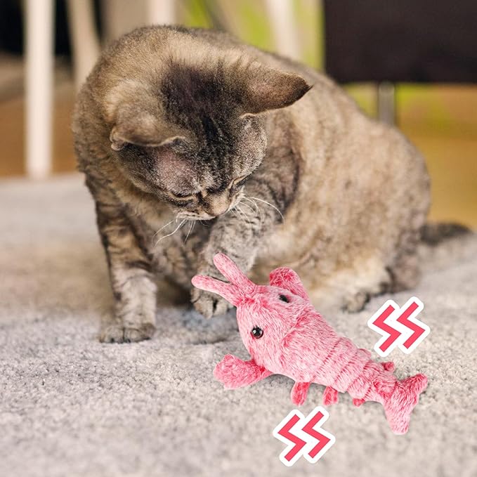 Lobster Interactive Dog Toy, Wiggly Lobster Dog Toy for Boredom, Rechargeable Floppy Interactive Jumping Lob-Ster Small Dogs - 12.7 ''
