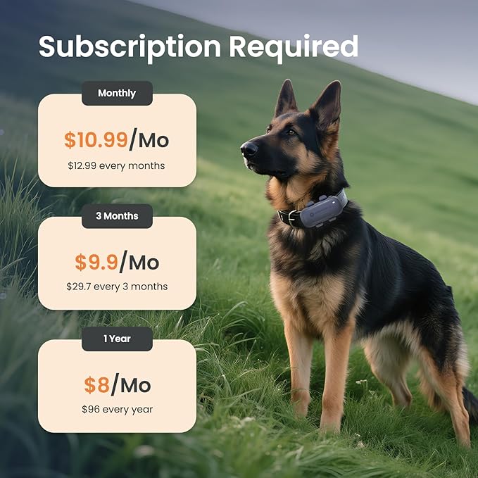 SEEWORLD Cat Tracker GPS Dog Pet Tracker with Real-Time Location Tracking | Virtual Fence | Location History | Health & Escape Alerts | Unlimited Range Waterproof Fits All Collars