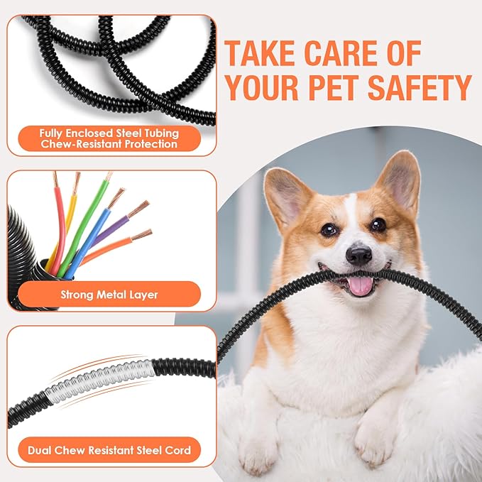 ENJOY PET Dog Heating Pad with 13 Level Timer and 9 Level Temperature, Indoor Heated Mat for Cats and Dogs with Chew Resistant Cord, Auto Power Off