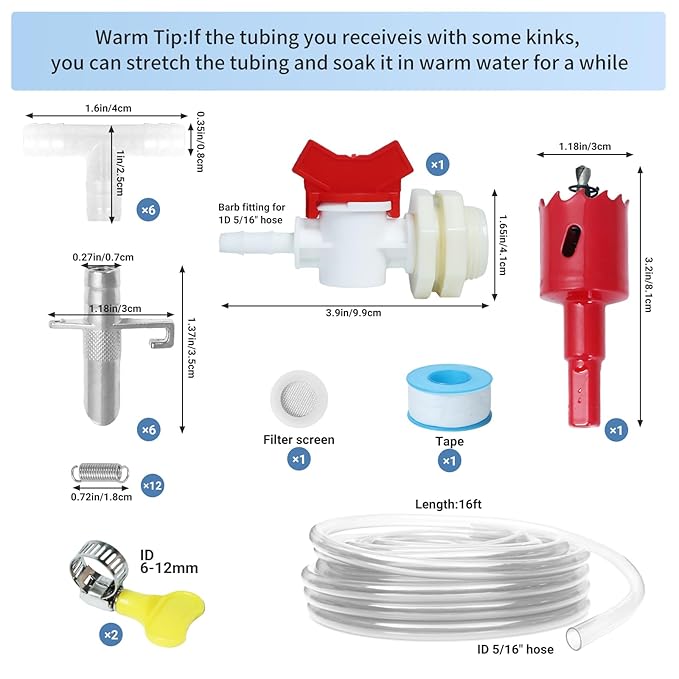 Automatic Rabbit Watering System,Rabbit Water Dispenser Kit,Automatic Rabbit Feeder,Nipple Drinker Feeders for Rabbits,Nipple Drinker Feed-ers
