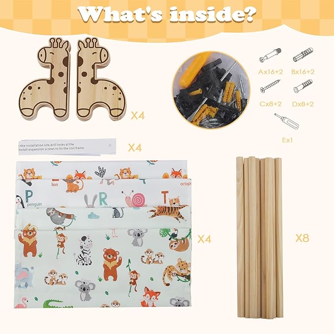 Floating Book Shelves for Wall Set of 4 Wood Nursery Bookshelves for Kids Room 16.9 Inch Kids Bookshelf for Books Toys and Decor,Wall Mounted Storage for Baby Boys Girls Bedroom Living Room