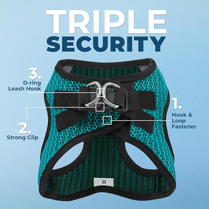 Best Pet Supplies Voyager Step-in Air Harness - All Weather Mesh, Reflective, No Pull Harness for Dogs, Cats - Secure with Hook & Loop Fastener, Buckle, Double D-Rings - Tone, L