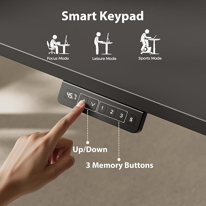 Agilestic Triple Motors 73" x 60" L Shaped Standing Desk, Electric Standing Desk Adjustable Height, Extra Large Desktop Corner Table for Home Office, Gaming Workstation, Splice Board, Black