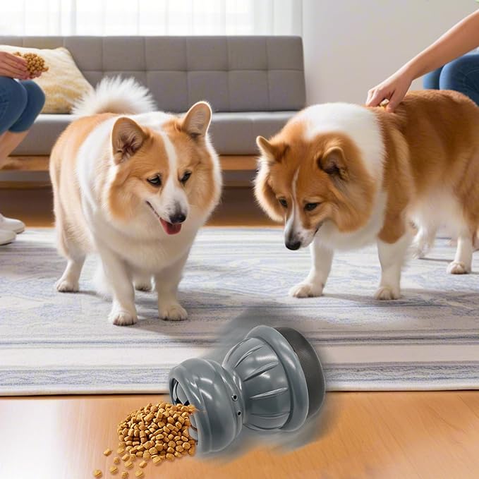 Smart Interactive Dog Chew Toy with Auto-Pause Tech ABS Chew Toys for Dogs, Treat Dispenser for Aggressive Chewers for Small or Medium Dogs