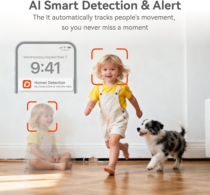 Indoor Camera Wireless, 3K Indoor Camera No Subscription,360° Motion Detection Room Cameras for Google TV, 5G Wireless Cameras with 2-Way Audio, Security Cameras for Baby and Pet