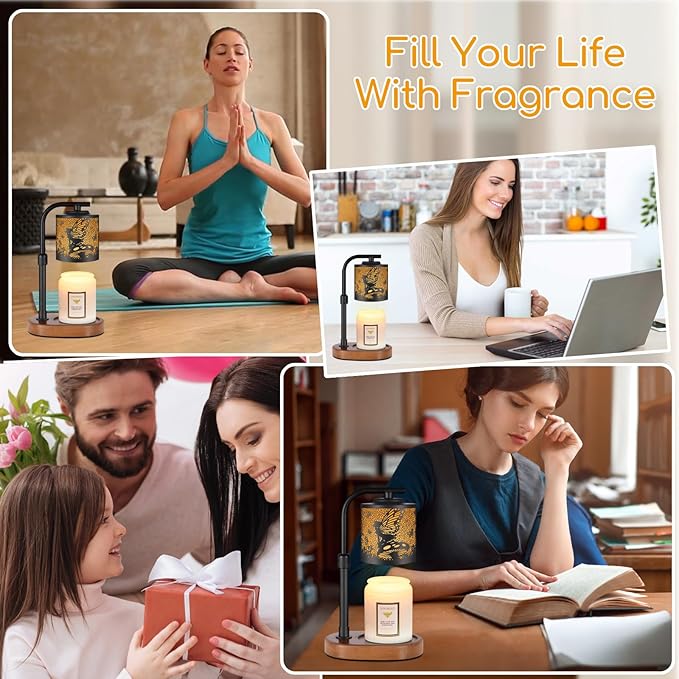 kobodon Candle Warmer Lamp with Timer,Birthday Gifts for Women Mom,Adjustable Height for Scented Jar Candles,Electric Candle Lamp Warmer for Home Decor(Flower Fairy)