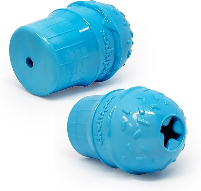 SodaPup Ice Cream Cone – Durable Dog Treat Dispenser & Chew Toy Made in USA from Non-Toxic, Pet Safe, Food Safe Natural Rubber Material for Mental Stimulation, Problem Chewing, Calming Nerves, & More