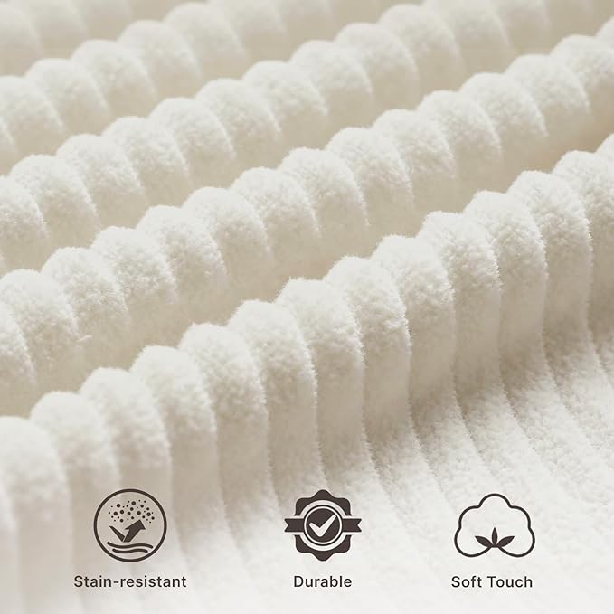 108” Modular Sectional Sofa Couch with Ottoman, 3-Seater Boneless Couch, L Shape Sectional Sofa Compressed Sofa for Living Room Bedroom, No Assembly Needed (White, 3 Seats+1 Ottoman)