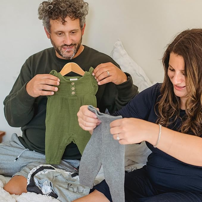 Nature Smile Kids Baby Children Toddler Wooden Shirt Coat Hangers with Notches and Anti-Rust Chrome Hook Pack of 20 (Natural)