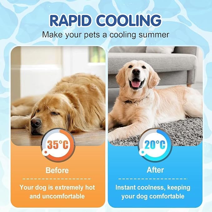 Dog Cooling Mat,Washable Portable Coolings Pad for Pet Dogs & Cats Sleeping Mat for Indoor & Outdoor Use, Keep Cooling for Pets(Dark Gray,24.4" L x 19.7" W)