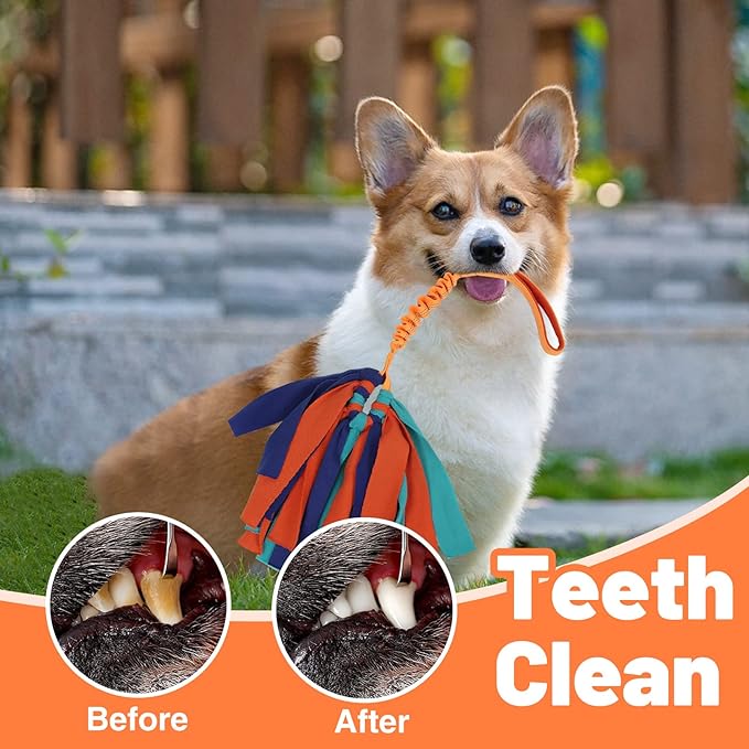 wodoca Interactive Dog Toys, Dog Rope Toys for Aggressive Chewers -Tough Rope Tug of War Dog Toys, Dog Tug Toy for Boredom for Small Medium Puppy Interacting Games (Orange)