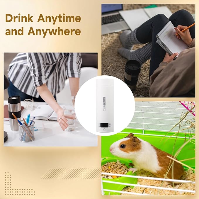 Portable Travel Electric Kettle, 16.9 oz Tea Kettle, 316 Stainless Steel Liner, 4 Temperature Settings, LCD Display, Auto Shut-Off & Fast Boiling, Mini Water Boiler for Home, Office