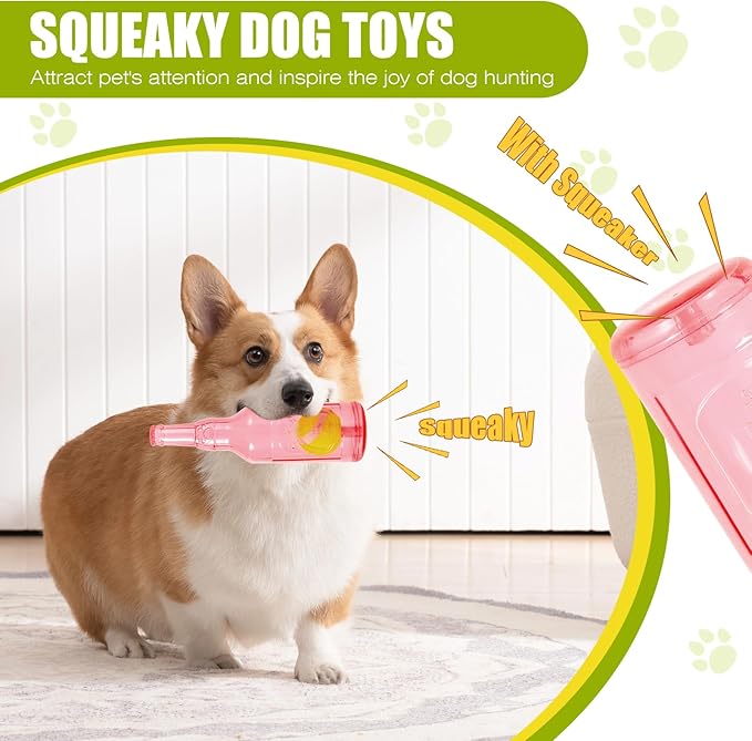 Dog Toy - Floating Fetch Toy with Squeak, Tennis Ball Inside (Single Large)