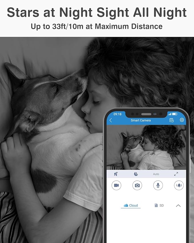 ANNKE 2K Pet Camera Indoor with Phone App, 360°Pan/Tilt WiFi Camera with Human Motion Detection, 2-Way Audio, Night Vision, Cloud/SD Storage, Baby Camera Monitor for Home Security, 2.4Ghz WiFi Only
