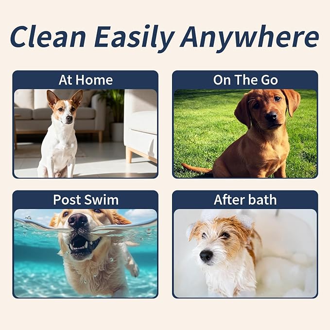 MIOSSZI 250ct Dog Ear Cleaner - Finger Wipes for Dogs & Cats Ear Wipes for Itch Relief Remove Wax & Odor, Dog Teeth Cleaning Wipes-Dog Ear Finger Wipes