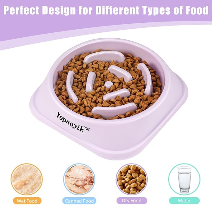 Slow Feeder Dog Bowls for Healthy Eating, Non-Slip and Anti-Choking Design, Reduces Bloating & Overeating for Large Dogs, Easy to Clean