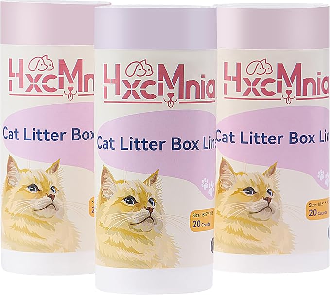 60 Count Self-Cleaning Litter Box Liners compatible with MW-SCO1/MW-SC02/MW-LR01 - Leakproof & Odor-Control Design, 2x Thicker Material Than Standard Liners, Automatic Cat Litter Box Accessories