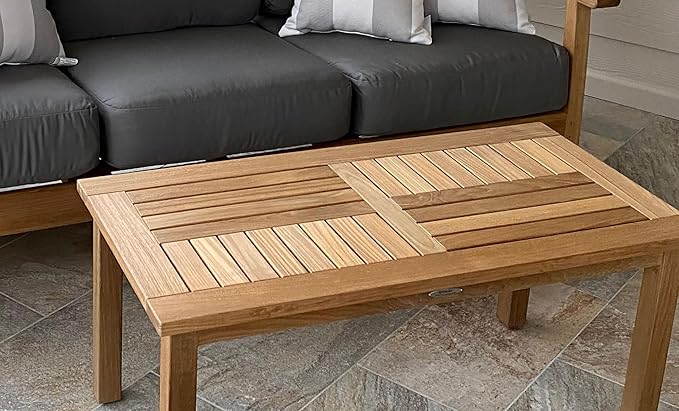 Chippendale Teak Coffee Table, Natural