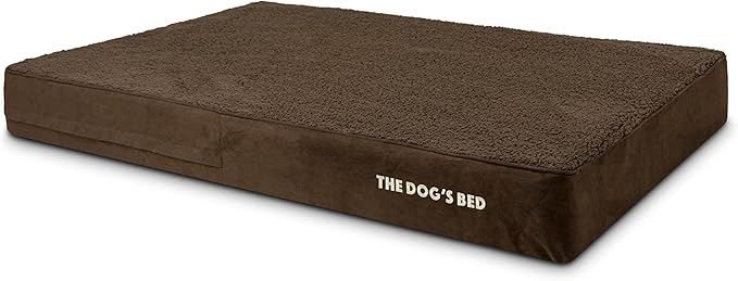 The Dog’s Bed Orthopedic Memory Foam Dog Bed, XXL Brown Plush 54x36, Pain Relief for Arthritis, Hip & Elbow Dysplasia, Post Surgery, Lameness, Supportive, Calming, Waterproof Washable Cover