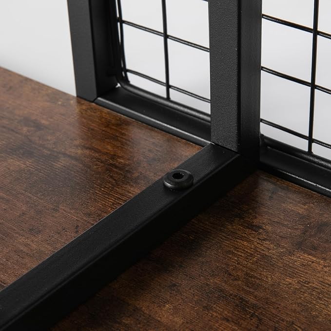 Y YOMA Desktop Bookshelf, 3 Tier Wood Desk Shelf for Top of Desk, Compact Vertical Storage Desk Organizer & Display Rack for Home Office Dorm, Rustic Brown