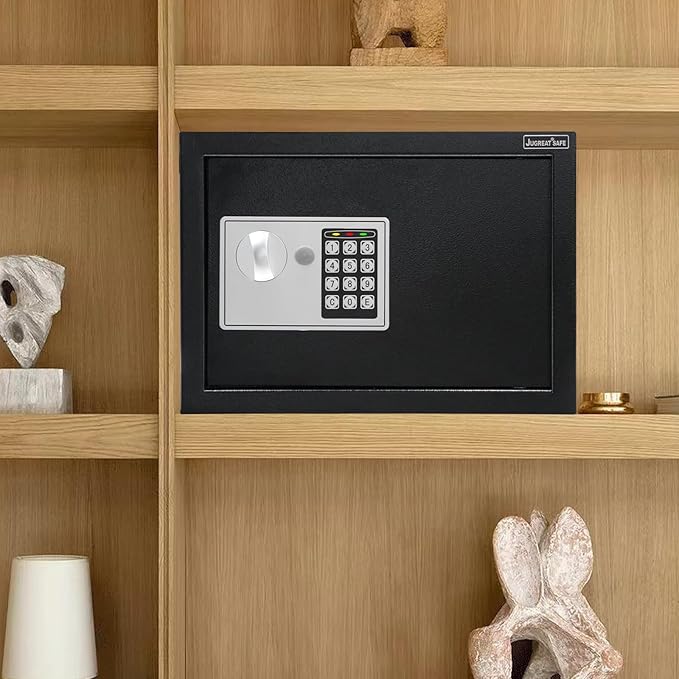 JUGREAT 60 Keys Cabinet with Sensor Light,Electronic Key Safe,Pin Code Keyless Storage Box for Keys,Secure Wall Mount Safe with 60 Key Tags