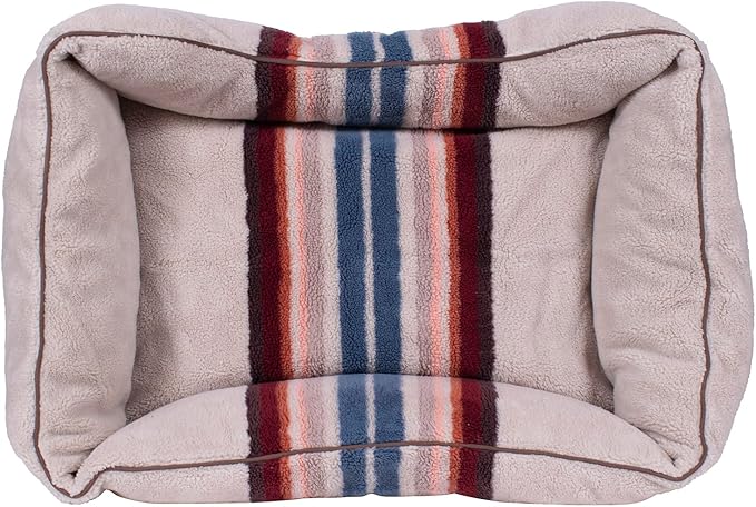 Pendleton Berber Kuddler Dog Bed - Serape Rosewood, L