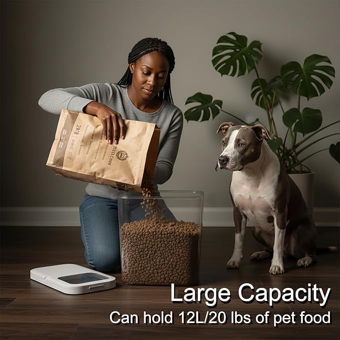 Pet Food Storage Containers With Lids & Scooper - Dog Food Storage Container,12L/12KG/25LBS,BPA Free Airtight Storage Containers Store Dry Food For Kitchen Pantry