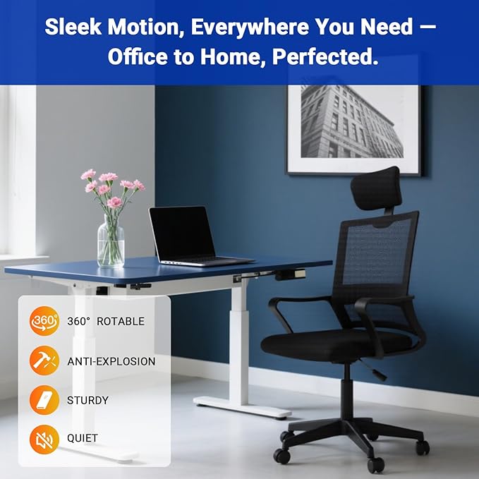 3.9" Office Chair Cylinder Replacement - Heavy Duty 1000lbs Class 4 Hydraulic Lift with Silent 360° Rotation, Universal Pneumatic Piston Fit for Sinking Desk/Gaming Chairs