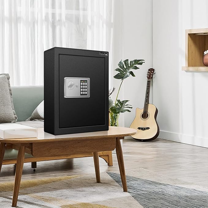 JUGREAT 80 Keys Cabinet with Sensor Light,Electronic Key Safe,Pin Code Keyless Storage Box for Keys,Secure Wall Mount Safe with 80 Key Tags