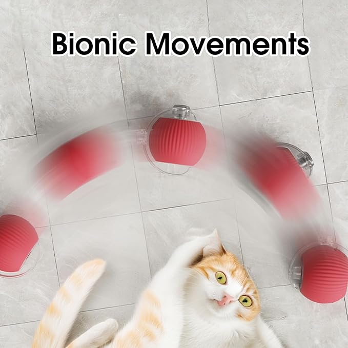 Interactive Cat Toys Ball,Movable Cat Toys, Smart 360° Automatic Rolling Pet Ball, USB Rechargeable, Ideal Christmas Halloween Pet Gift, Relieves Boredom for Indoor Cats