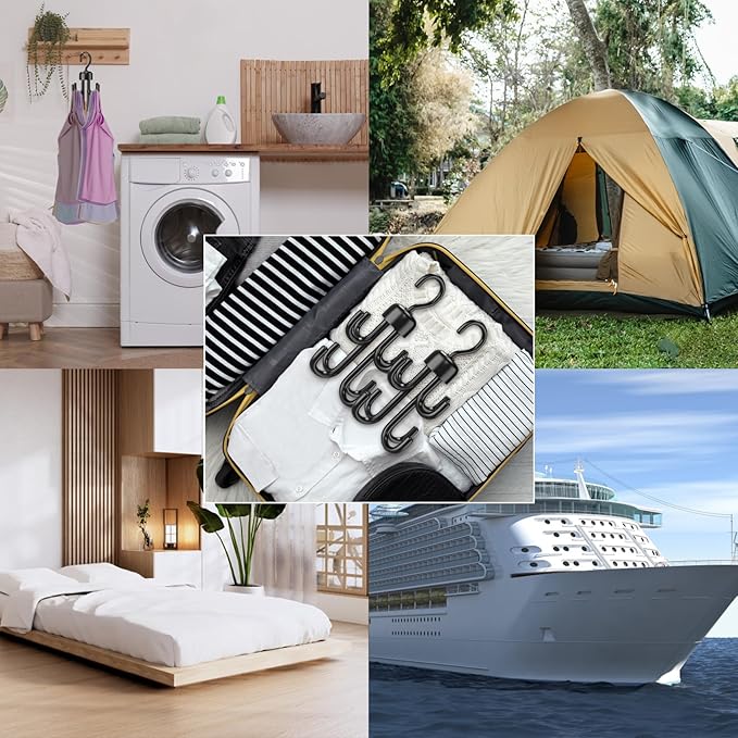 3Pcs Tank Top Hanger, Rotatable Bra Hangers for Closet Organizer, Max 72 Storage Capacity Belt Hanger, Plastic Space Saving Closet Organizers Apartment Dorm Essentials for Bra (3, Black)