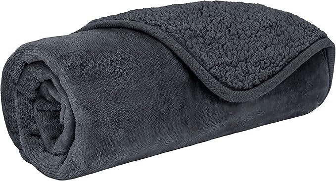 PetAmi Waterproof Dog Blanket for Small & Medium Dogs, Pee Proof & Reversible, Soft Fleece, Washable, 24x32 Gray