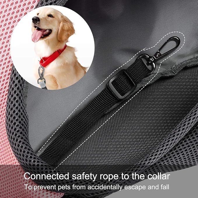 FDJASGY Pet Sling Carrier for Small Dogs Cats,Breathable Mesh Travelling Hand Free Puppy Backpack with Pouch and Adjustable Strap Carrier