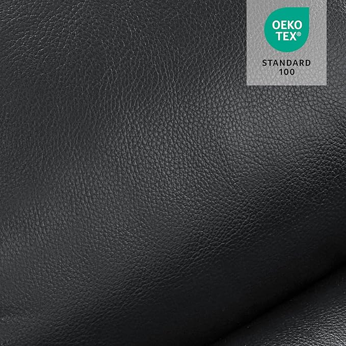 MCombo Extra Wide Power Lift Recliner Chair for Elderly, Lift Chair with Heat and Massage for Big People, USB&Type C Ports, Cup Holders, Faux Leather R7045 (Black, Medium-Wide)