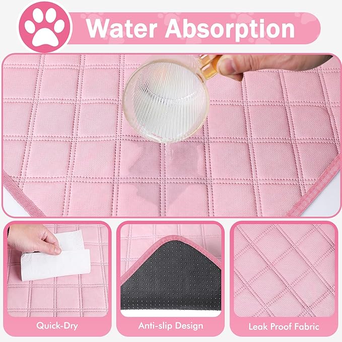 Pink Puppy Playpen for Middle Dog Cat, Dogs Tent Crate Cage Indoor/Outdoor, Portable Pop Up Dog Kennel with Carrying Bag for Rabbits, Removable Top (Pink with Pad, Medium (36" x 36" x 23"))