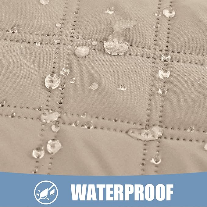 Smiry Waterproof Dog Blanket, Reversible Dog Bed Cover Pet Blanket, Soft Pet Couch Covers for Sofa Washable, Bed Couch Sofa Furniture Protector for Puppy Cat Kids (52"x82", Taupe/Beige)
